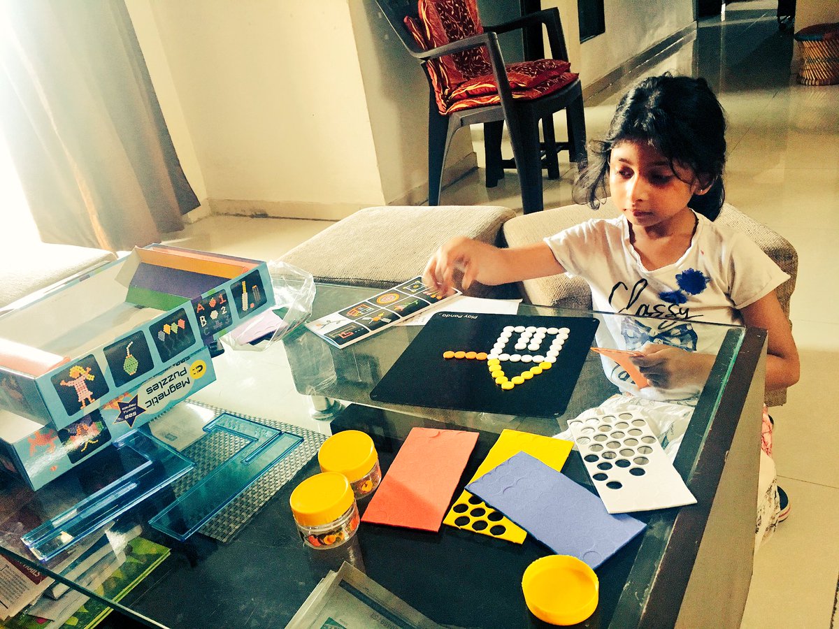 vinayksh's tweet photo. Now up to magnetic puzzles #goodtimepass #goodcreativity by PlayPandaToys (an initiative by NID and IIT folks) #makeinindia https://t.co/K6Q5XjpwpQ