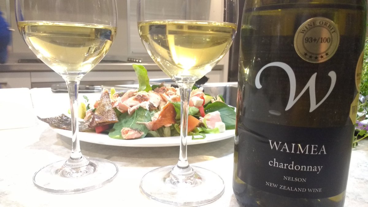 Winter is coming? Not here: <a href="/waimeaestate/">Waimea Estates</a> 2012 Chardonnay brings <a href="/winenelson1/">Wine Nelson</a> warmth, oak and butterscotch with a salmon salad