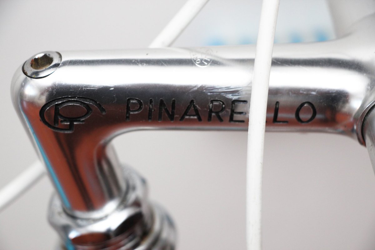 chiassa68's tweet photo. Classic #pinarello  since late 70's with Campagnolo Nuovo Record. Engraved details. #vintagesteel #vintagebikes https://t.co/q82US37X4j