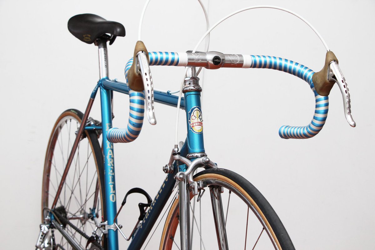 chiassa68's tweet photo. Classic #pinarello  since late 70's with Campagnolo Nuovo Record. Engraved details. #vintagesteel #vintagebikes https://t.co/q82US37X4j