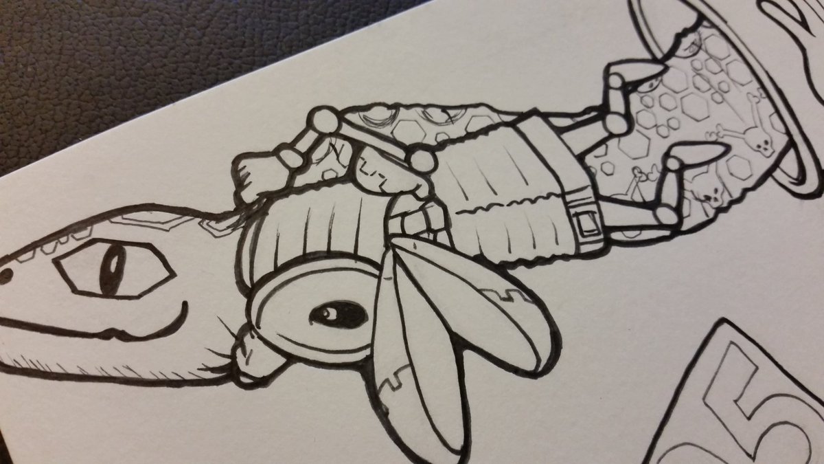 smittygirl's tweet photo. Gift art progress status: WATCHING OUT FOR SNAKES. #MST3KLive #MST3K #TeamWaverly https://t.co/agHf5Qeeym