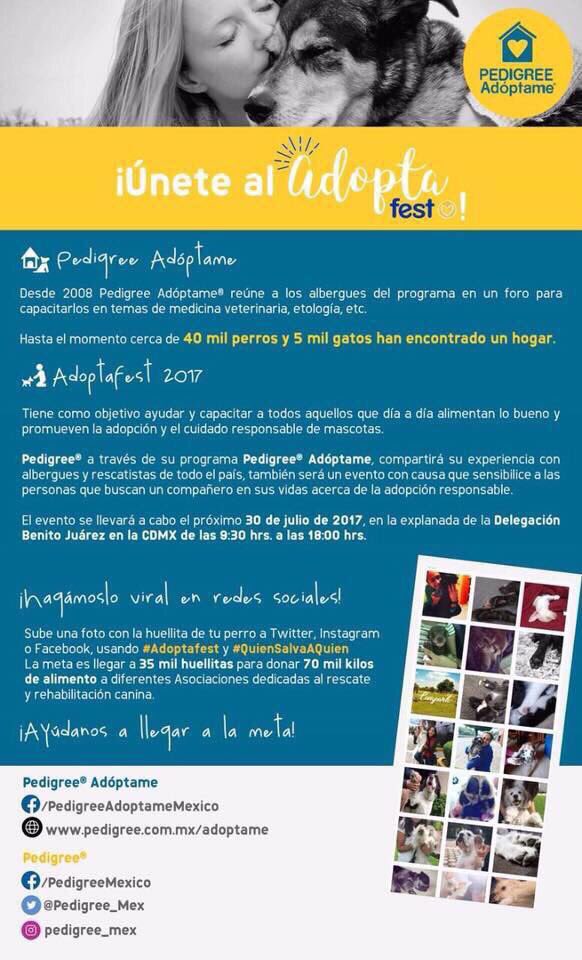 luisdemen's tweet photo. RT RT ayudemos a @Pedigree_Mex con el #AdoptaFest y #QuienSalvaAQuien las bases en la foto y donemos juntos alimento. https://t.co/bFI5MQ4h29