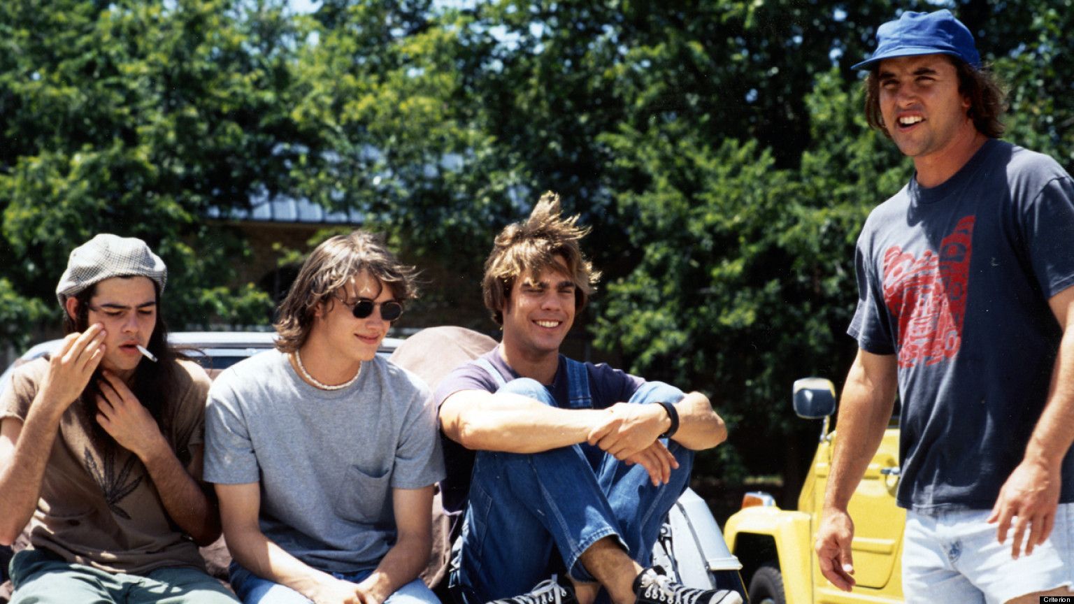 Happy Birthday to filmmaker Richard Linklater. Here on the set of his film DAZED AND CONFUSED (1993). 