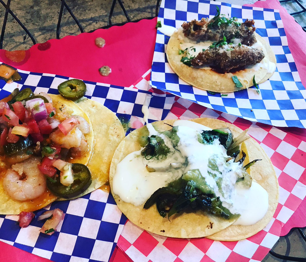 The squash blossom taco <a href="/Taquerianacionl/">Taqueria Nacional</a> is the truth.