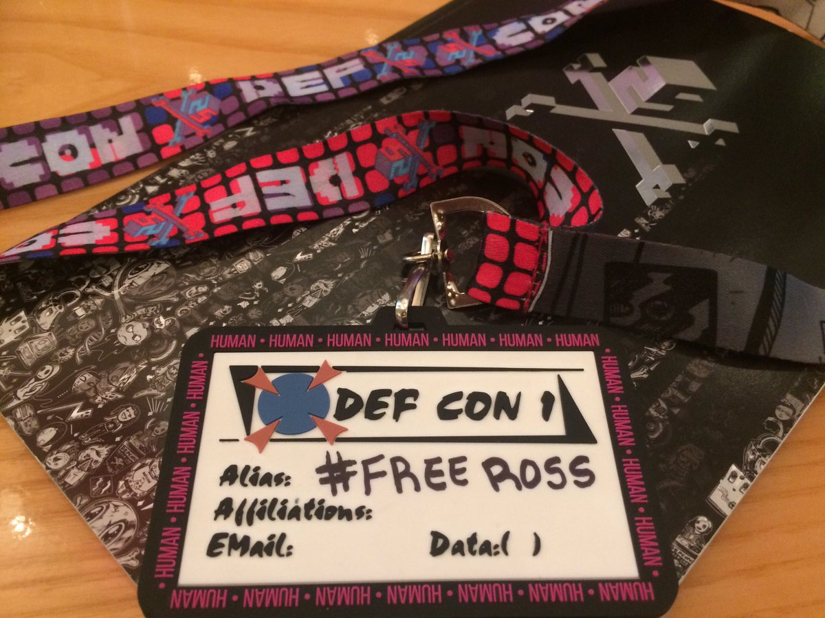 UnepicNetworks's tweet photo. With us in spirit. #FreeRoss @defcon https://t.co/IQpRk2HICr