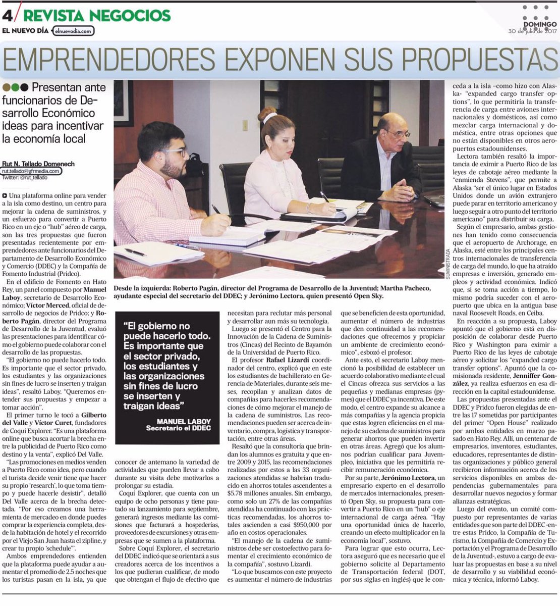 Rinde frutos iniciativa Open House DDEC: Estudiantes, Pymes, emprendedores y ciudadanía en general presentan sus propuestas d negocios!