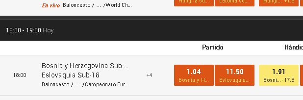 Ciaaaaaaoooo!!!
Pallacanestro
Bosnia -17.5 
Stake 1