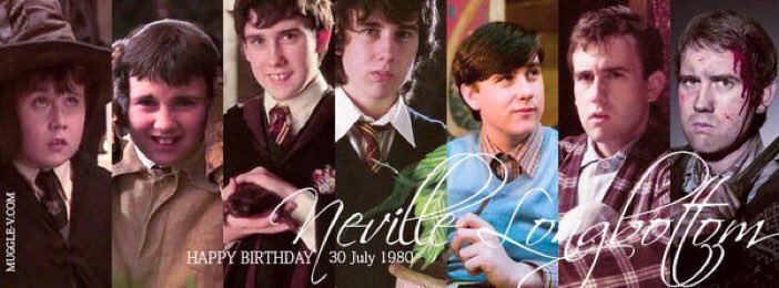 July 30: Happy Birthday, Neville Longbottom! He\s the son of Frank and Alice, a Herbology lover, and a hero. 