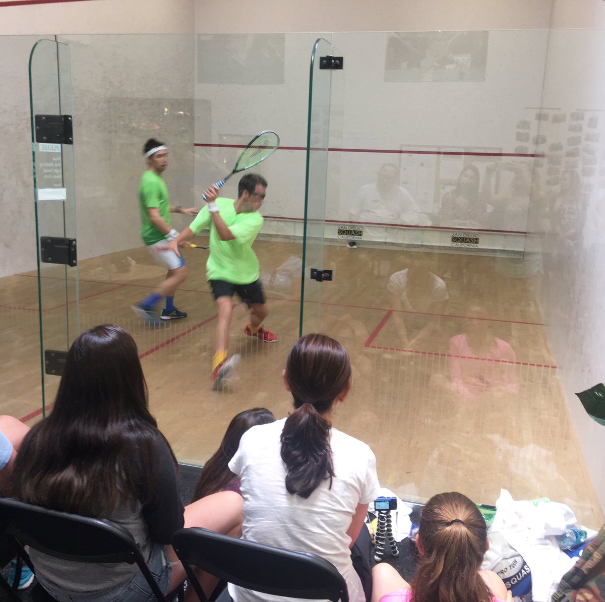 sandiegosquash's tweet photo. Finals today at the 2017 Surf City Open at San Diego Squash!! Come watch the action and cheer on your favorite player from 12 noon! #squash https://t.co/QVEjzpnkUX