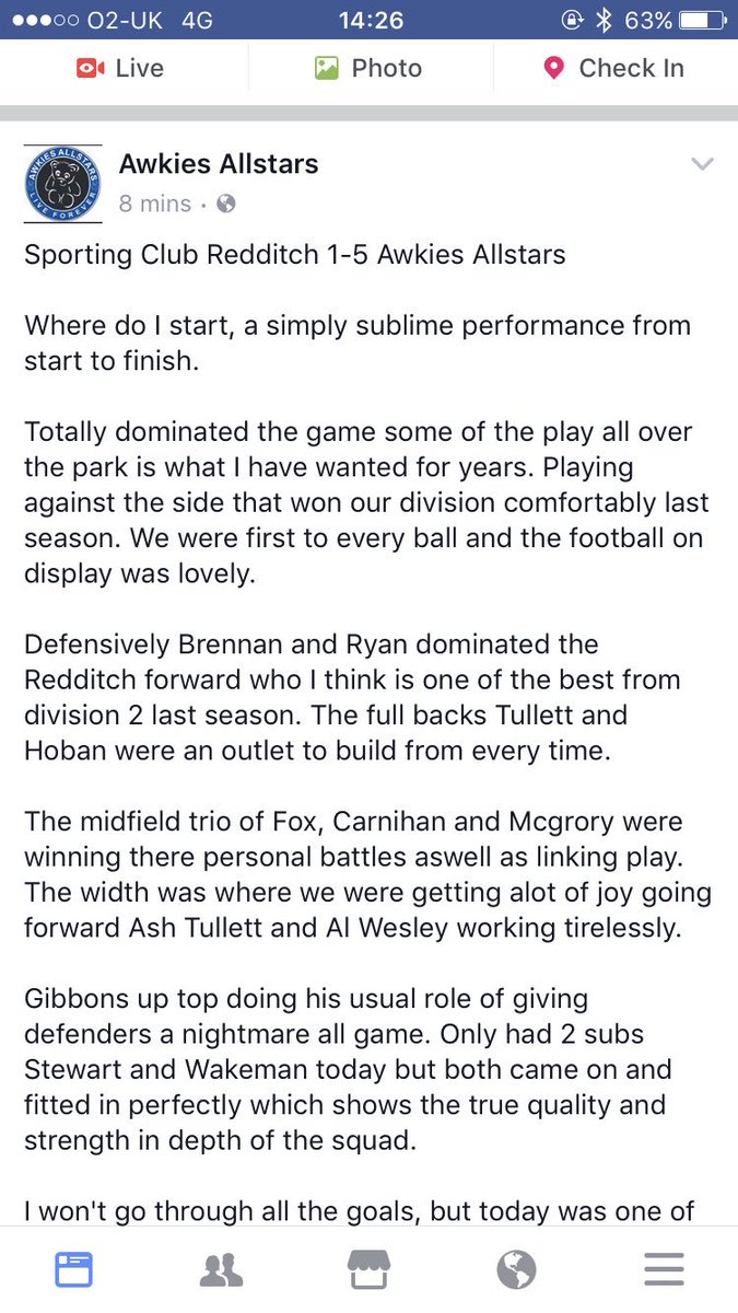 awkiesallstars's tweet photo. The gaffers report of today's game! https://t.co/skaX456uIE