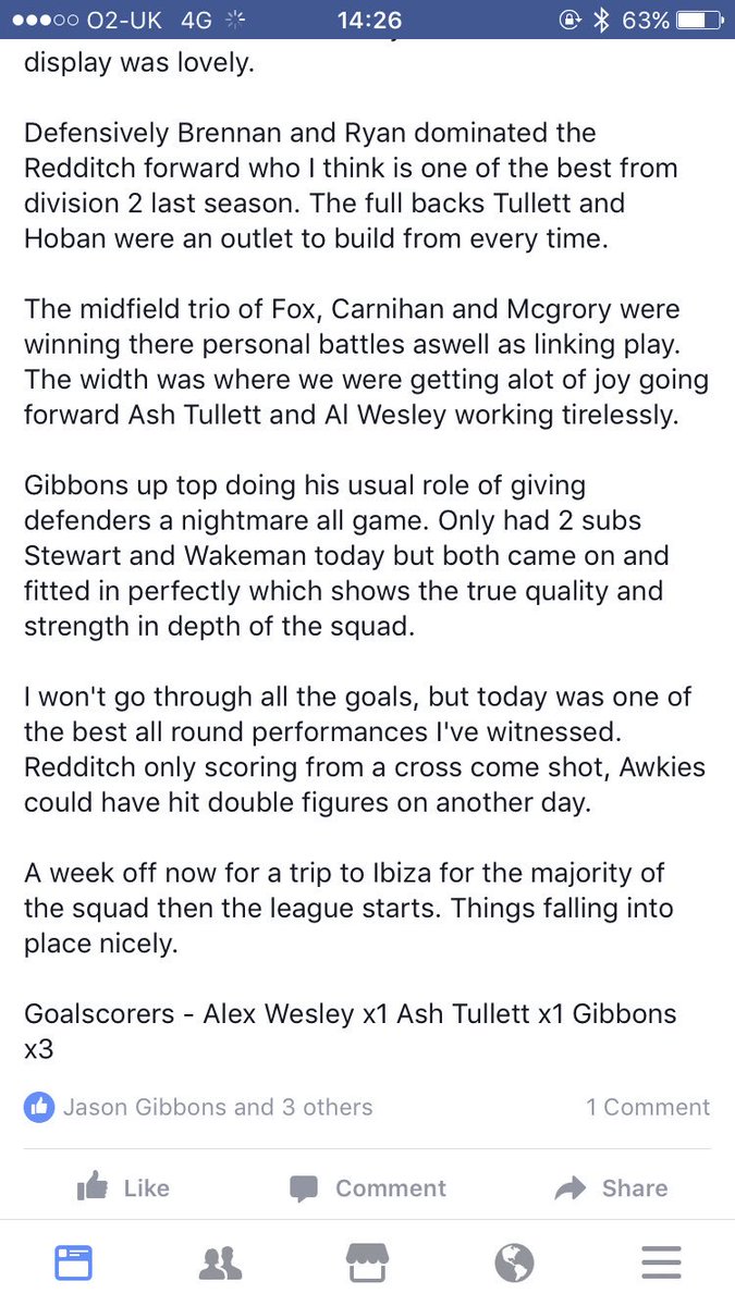 awkiesallstars's tweet photo. The gaffers report of today's game! https://t.co/skaX456uIE