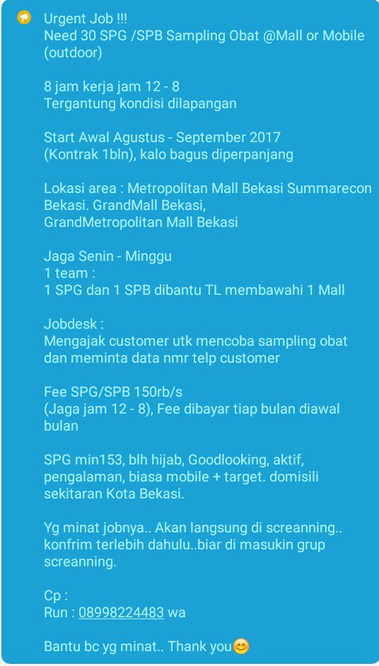 RundwiN's tweet photo. @InfojobSPG @lokerspg @rajaspg @spgservice @AbgEvent @SPGprofessional @jobforspg @spgjob @SatuAgency @job_SPG_SPB @SPG_ID @Info_Loker https://t.co/cwosJpSb7R
