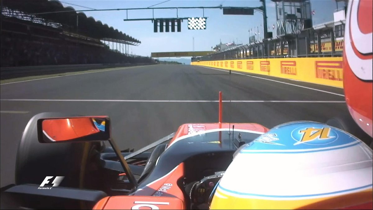 F1's tweet photo. LAP 70/70: ALO bags the fastest lap 🚀

#HungarianGP 🇭🇺 https://t.co/Nf8MhWOWxP