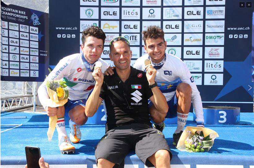 bicitv's tweet photo. #Boario. @gioelebertolini campione europeo U23 XCO, @naszzi #Colledani argento #EuroMTB17 
https://t.co/NFciIWjqlD https://t.co/2LtejZenmx