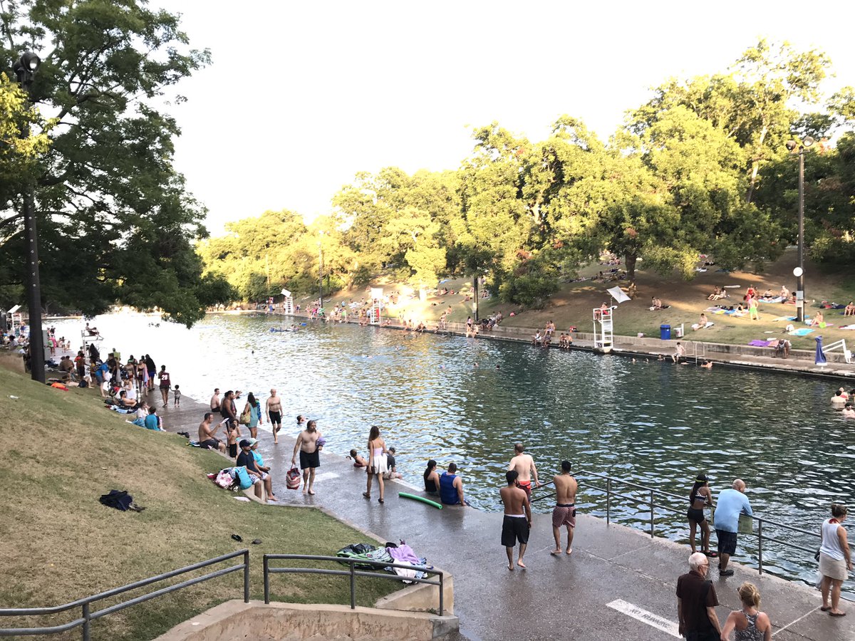 bradlander's tweet image. Headed back to NYC after energizing time at #LocalProgress17, ending w/an evening swim at Barton Springs (even better than Red Hook Pool).