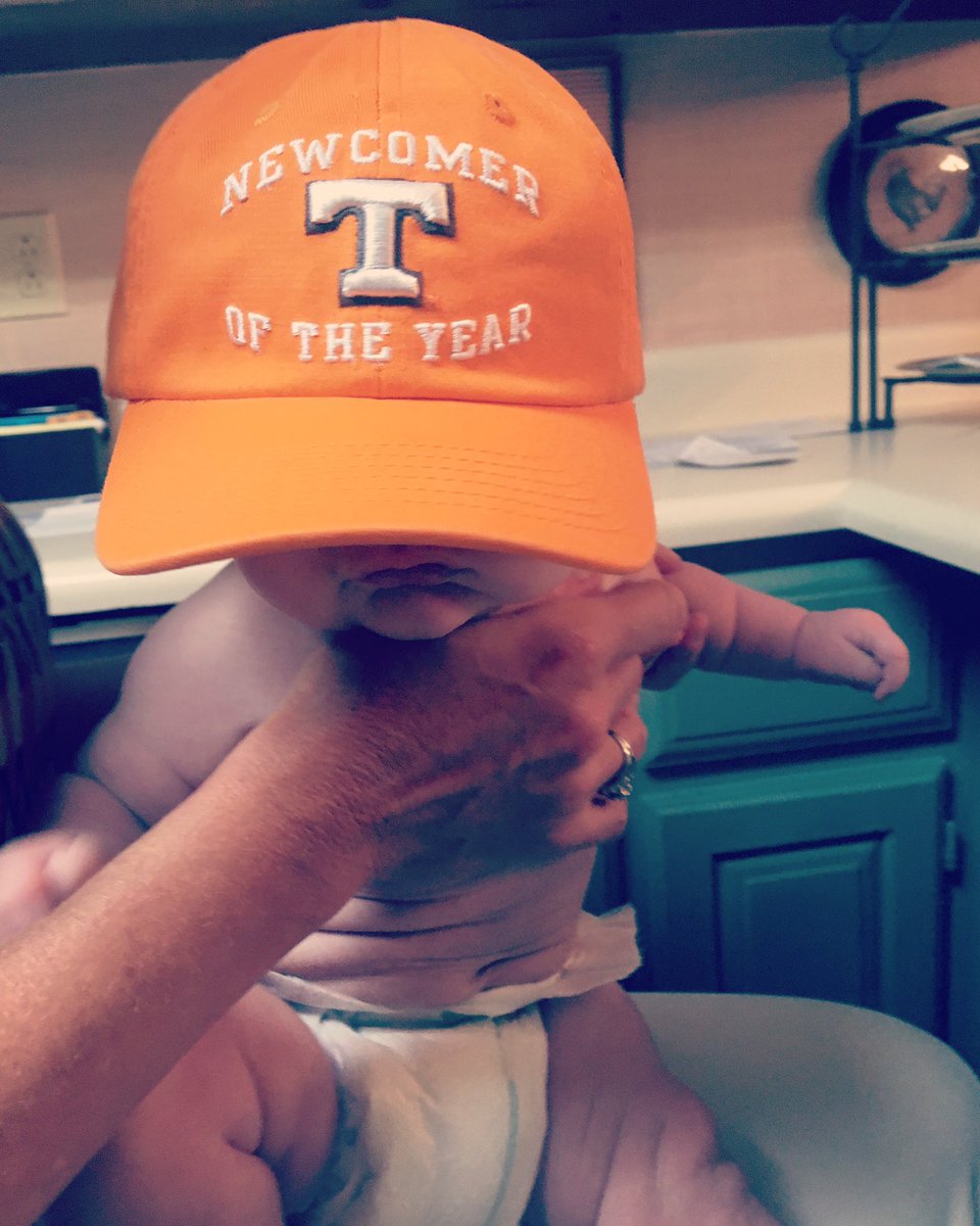 Maggie_Belew's tweet photo. Future Vol, class of 2035 🍊🏈 Weighing in the 95th percentile already 💯 #Vols #bringonthetraining https://t.co/cAiFUVeVgS