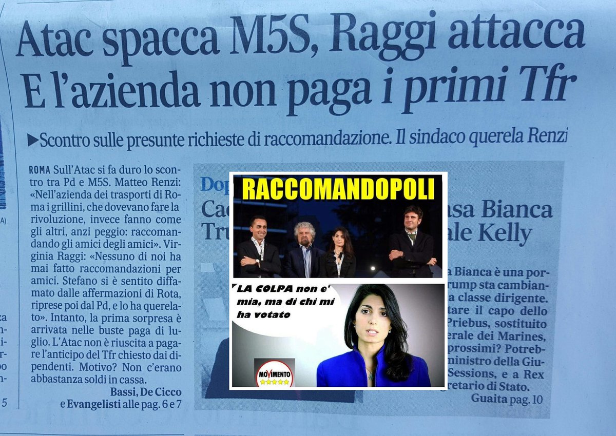 gq_gianni's tweet photo. Comincia a #franare la terra sotto i piedi a @virginiaraggi e la #suagiunta a #5stelle https://t.co/xQcUxMQIdN