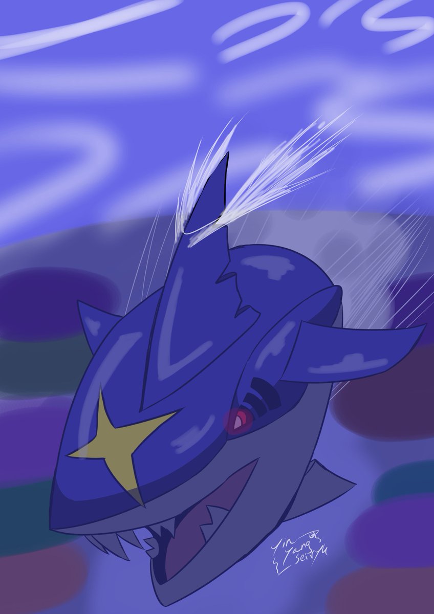 YinSeiryu's tweet photo. A friend show me the tweet of Sharpedo week drawing of Sharpedo from Pokemon series
———————————————
#sharpedoweek #pokemonfanart https://t.co/l2CcV4z7VF