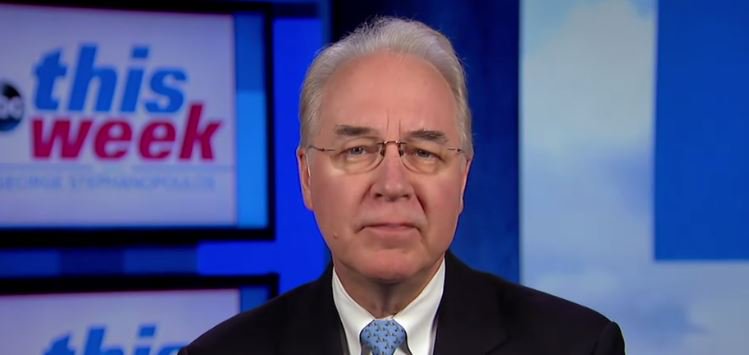 PoliticusSarah's tweet photo. Trump’s HHS Secretary Falls Apart When Asked If He Is Going To Sabotage Obamacare https://t.co/wQyyl9S1jl https://t.co/3nFxZaqJ2U