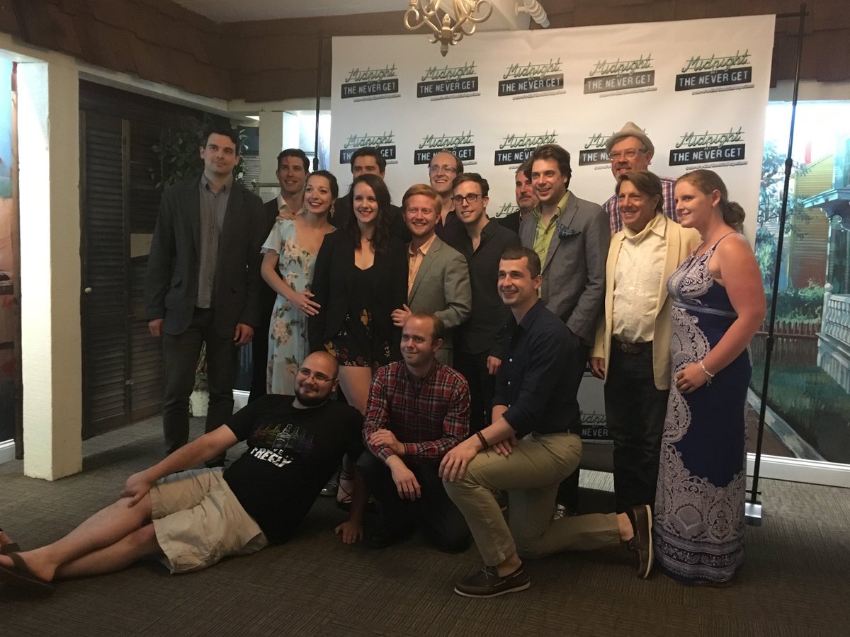 nevergetmusical's tweet photo. Seen at Opening Night: the Midnight team. https://t.co/vNRbRAizY6 #nevergetmusical #BehindtheScenes #ptown #OpeningNight https://t.co/1eUrx542Xl