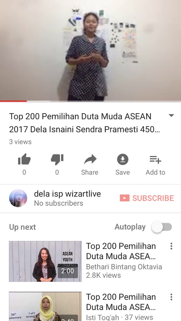 Denisti_22's tweet photo. https://t.co/WNrVr9I9d9, share,like, and subscribe my video. Thanks
#DutaMudaASEAN2017 #50thASEAN #ASEANadalahKita #ASEANuntukRakyat https://t.co/lrzPUIcVq6