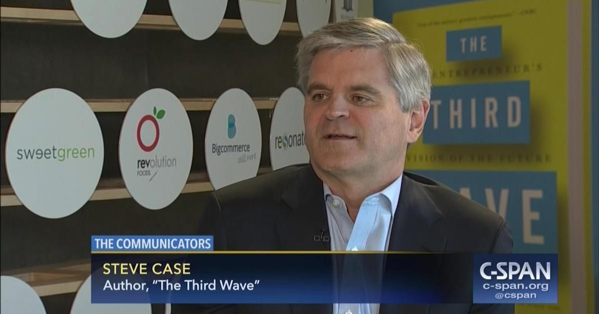 SteveCase's tweet photo. I enjoyed this @CSPAN discussion about #ThirdWaveBook &amp; #RiseOfRest. Hope you find it useful. https://t.co/e3uDxruV6f https://t.co/jdBlLcvN8u