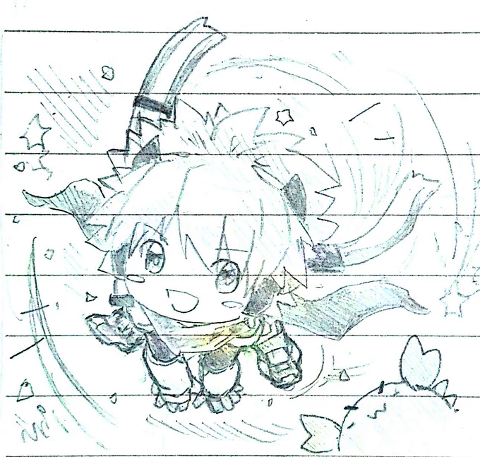 ノートの基準めちゃくちゃだな。落書きたーのしー! 