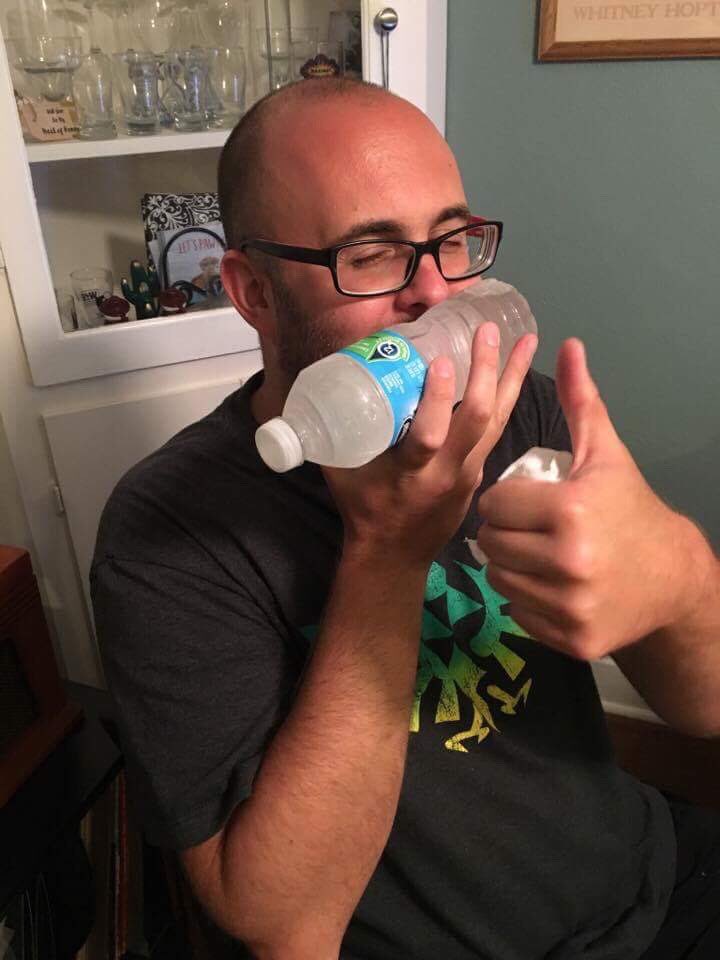 PodMatesCast's tweet photo. To celebrate chicken wing day some of us had a @firstwefeast  Hot Ones Ep. Needless to say, we have huge respect to @seanseaevans #wingking https://t.co/9d6wewLU7r