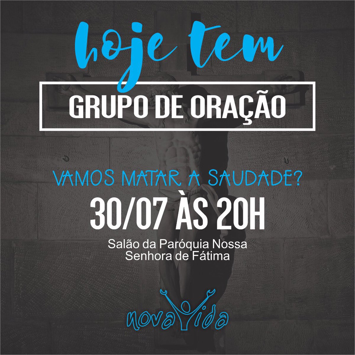 NovaVidaRCC1's tweet photo. hoje temmm!!!! vem todo mundo! Deus tem um propósito pra sua vida, basta a você querer conhecer! #NVidaRCC #HojeTem https://t.co/Eb4Wzx6Jyj