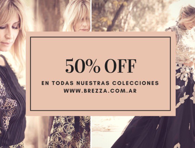 ¡ON SALE! — de hoy hasta el 10/8/2017 tenes 50% off en todas las colecciones. 
Convertite en una #ChicaBrezza visitándonos en Posadas 1321.