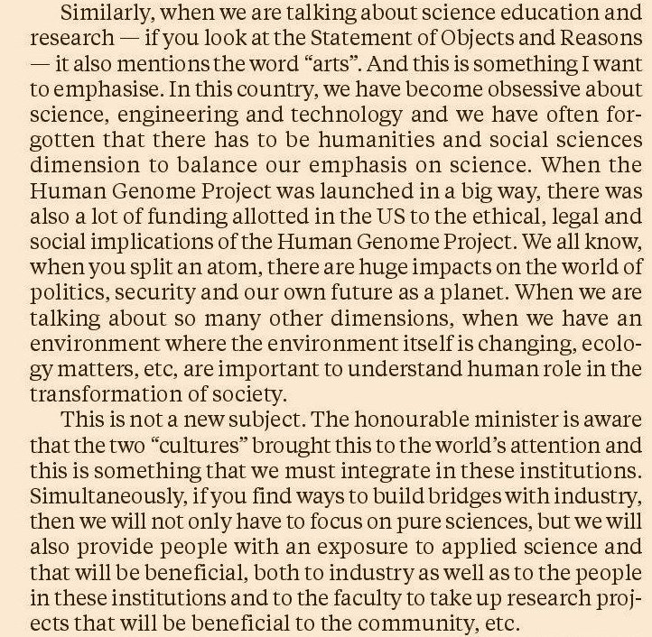 rajeevgowda's tweet photo. It was a pleasant surprise to see my Rajya Sabha speech on the NITSER bill in @bsindia  -  Time to Reimagine Education in our Institutions. https://t.co/JexaTqt1A7