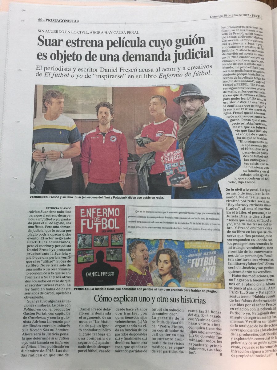 Nota acerca de mi denuncia en <a href="/perfilcom/">Perfil.com</a> perfil.com/protagonistas/… #EnfermoDeFútbol