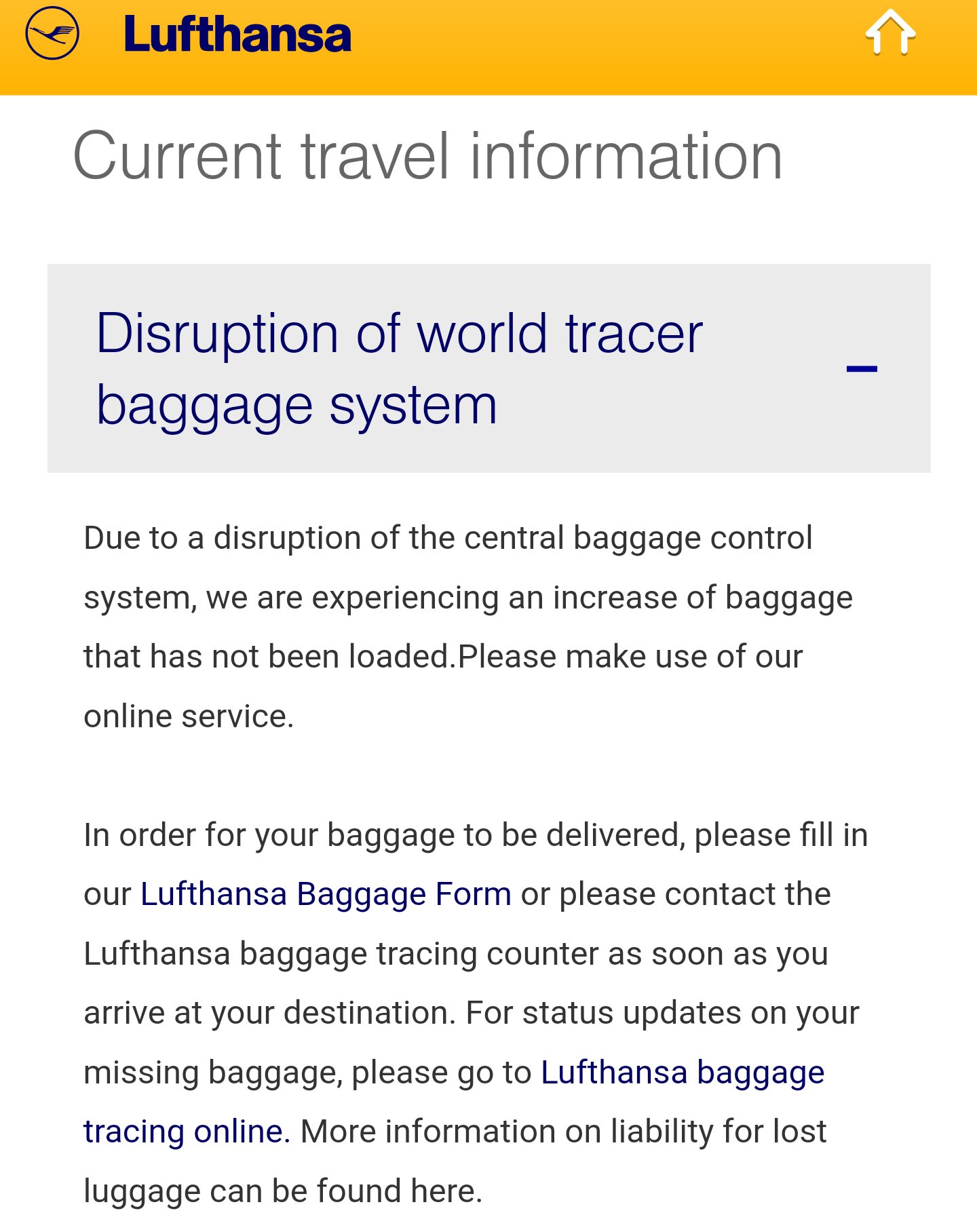 lufthansa lost baggage tracing