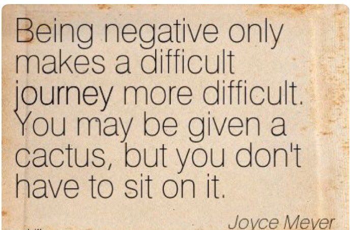 Being negative only makes the #journey more difficult. #CBT