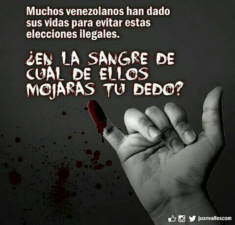 AnonymousMesif's tweet photo. ¿Y tu? ¿En la sangre de cual de nuestros hermanos mojarás tu dedo? ¿Estarás tranquila/o con tu conciencia?#30Julio https://t.co/or2ROiEqTn
