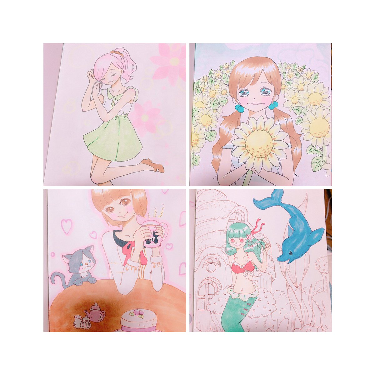 中学生の時のイラスト出てき、、、ゔッッ、、、 