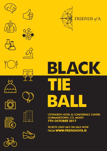 friendsofa_'s tweet photo. TICKETS NOW ON SALE for the 2017 #FriendsofA #BlackTieBall from FriendsofA.ie for just €65 each or a table of 10 for €600! https://t.co/oWz9eVEzrJ