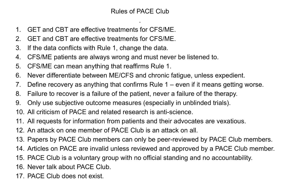 RobertHMcMullen's tweet photo. @benhowellCFS @newhealthpsych @davidtuller1 Rules of PACE Club https://t.co/13Z9DpvuKB