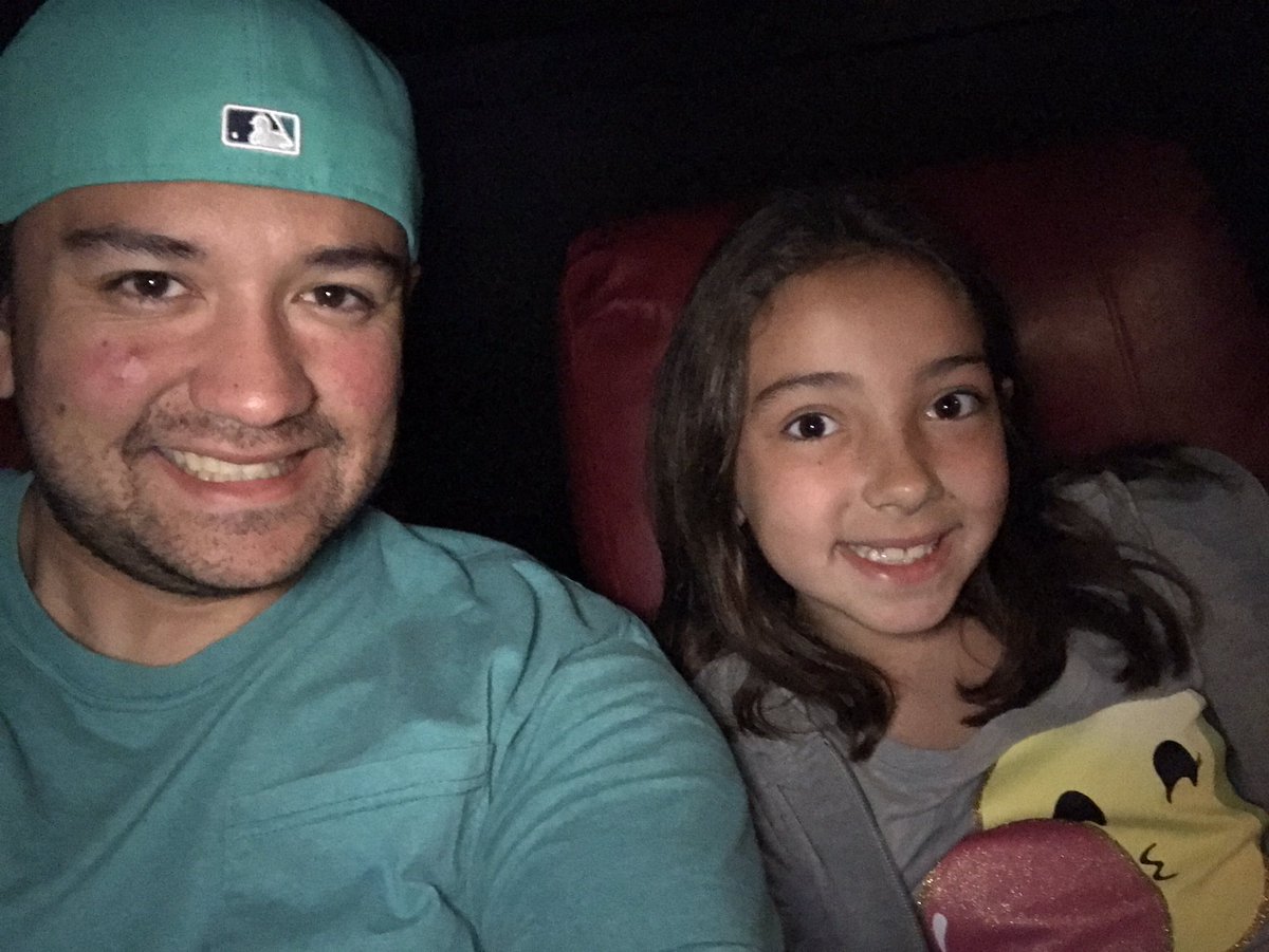 LodiDodi17's tweet photo. Me and E and the movies to see @EmojiMovie Erin is pumped in her emoji wear! #EmojiMovie #DadAnd ErinDay https://t.co/7GWpNmOs7W