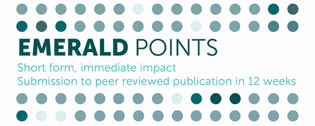 EmeraldFairSoc's tweet photo. Immediate impact: from submission to peer-reviewed publication in 12 weeks #EmeraldPoints https://t.co/slhyvCnD4b https://t.co/wBFyJiEWvX