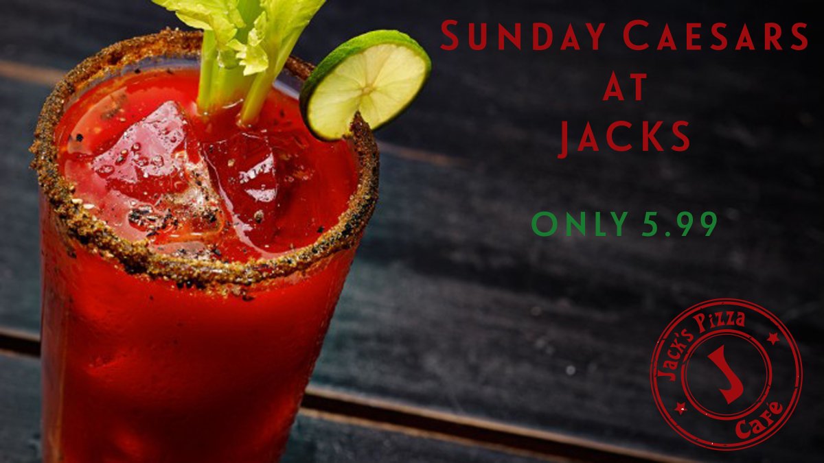 JacksPizzaCafe1's tweet photo. Sunday Caesar Time! Come have a caesar at jacks. #caesartime #yeg #jacks #caesars https://t.co/Meo9ohZDrB