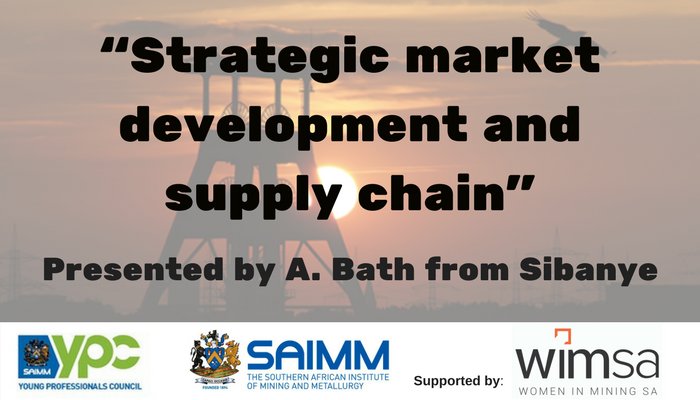 SAIMM1's tweet photo. Don't miss the presentation by A Bath from Sibanye #YPC #SAIMM #MiningEntrepreneur #Procurement #Compliance https://t.co/BCSYQJR2sa