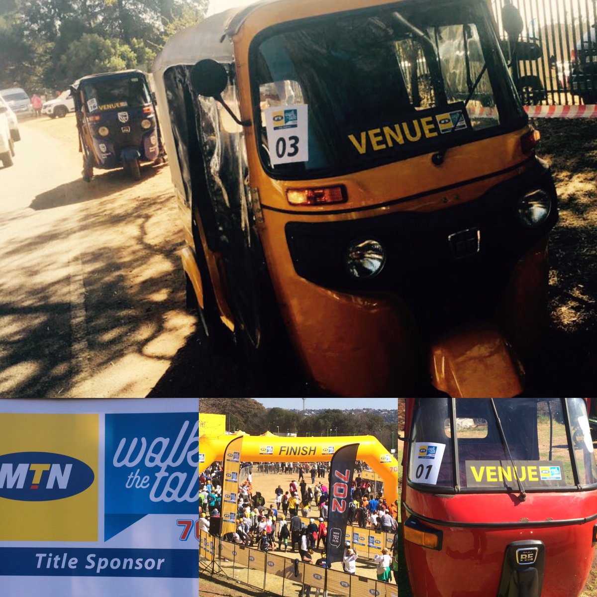 djthorpe6's tweet photo. Great tuk tuk service for all the walkers @Walkthetalk_ @Radio702 #MTN702WALK https://t.co/hoxMC57fdE