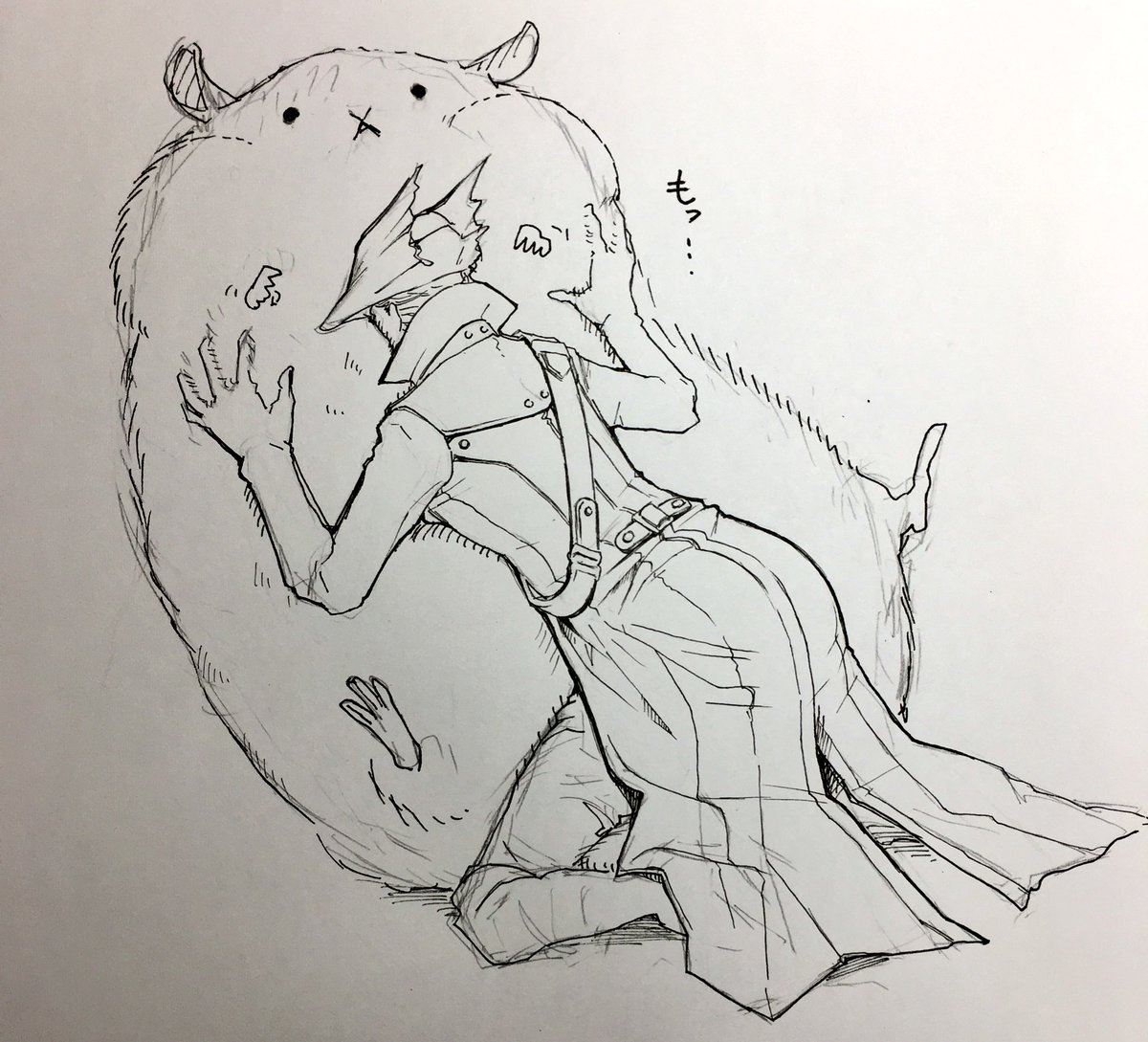 狩人の尻をどうしても描きたくて、ハムスターも描いた。 