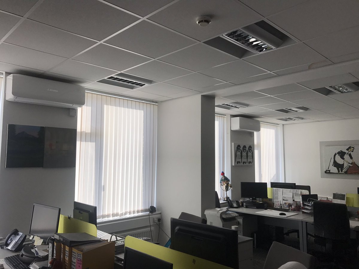 TRACLTD's tweet photo. We removed 4 existing systems in #Sale and installed 4 new systems, all out of hours #airconditioning #Manchester #CallTRAC https://t.co/rLVvx0go3y