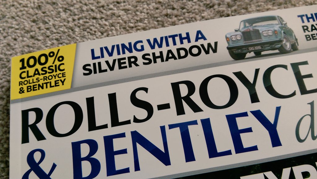 DanFurr's tweet photo. Great to see my land yacht in the new issue of Rolls-Royce &amp; Bentley Driver. On the cover too! 😃 #FlyingShares #RollsRoyce #SilverShadowII 🚘 https://t.co/yu0zaOn3WS