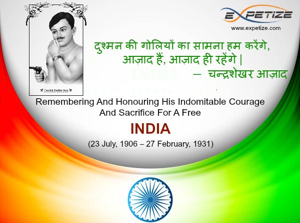 expetize's tweet photo. Remembering #ChandraShekharAzad and his rich contribution to india's freedom struggle on his birth anniversary.
#Azad #expetize https://t.co/ythw75eoRM