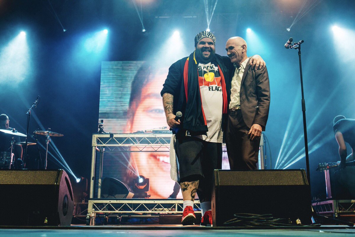 .<a href="/BriggsGE/">Denver Turner</a> x <a href="/paulkelly/">Paul Kelly</a> share a moment after <a href="/ABOriginalBAM/">A.B. Original</a>'s huge #LikeAVersion classic "Dumb Things" at #SITG217