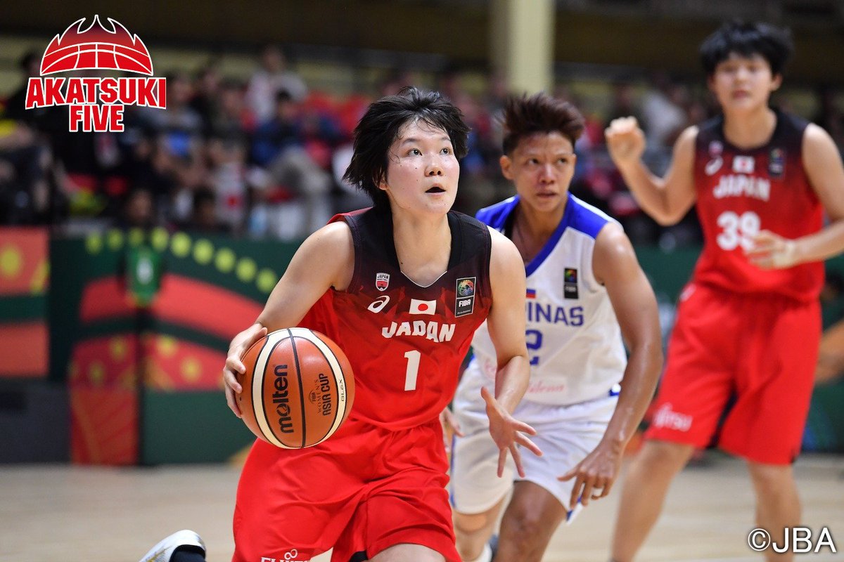 JAPANBASKETBALL's tweet photo. 代表：【結果速報】#FIBAAsiaCupWomen2017　予選①

🏀試合終了
日本🇯🇵(#JPN)　○ 106-55 ●　フィリピン(#PHI)
💻https://t.co/N1lH1sYluz

#AkatsukiFive 女子日本代表チームは快勝し、白星発進🎌✨ https://t.co/Gj6tFT3UDT
