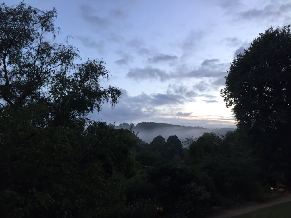 Libby_Burgess's tweet photo. Magical mist in the valley during the interval @IfordArts last night. Beautiful, powerful opening night - congrats team. A special show. https://t.co/8ruCcMZ3LA
